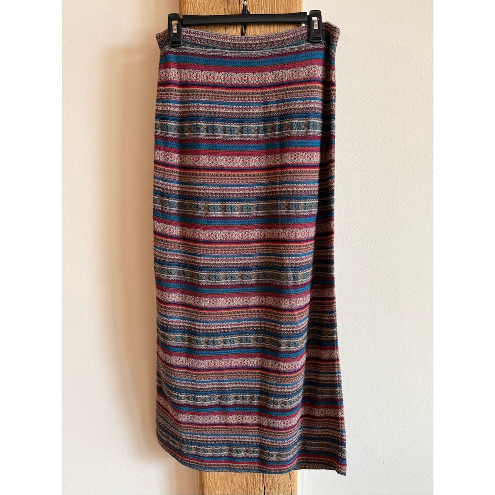 Peruvian Connection Huaraz Alpaca/Cotton/Wool Knit Maxi Skirt